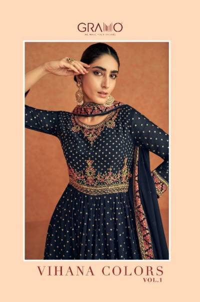 Vihana Colour Vol 1 By Gramo Designer Partywear Dress Collection